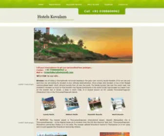 Hotelskovalam.com(Hotels in kovalam) Screenshot