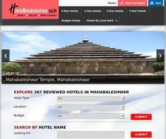 Hotelsmahabaleshwar.co.in(267 Hotels in Mahabaleshwar) Screenshot