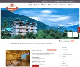 HotelsnowVillamanali.com(Hotel Snow Villa Manali) Screenshot