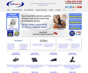 Hoteltele.com(Hotel phones from Teledex Scitec and TeleMatrix at wholesale prices) Screenshot