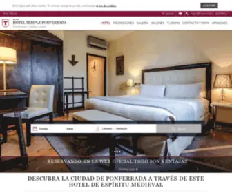 Hoteltempleponferrada.com(Hotel Temple Ponferrada en Ponferrada) Screenshot