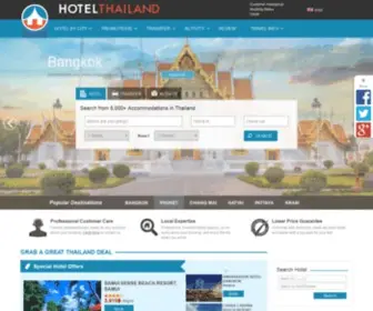 Hotelthailand.com(Large selection of hotels and resorts in Thailand) Screenshot
