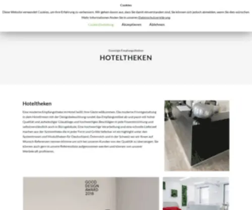 Hoteltheken.de(Möbelbau Corian) Screenshot