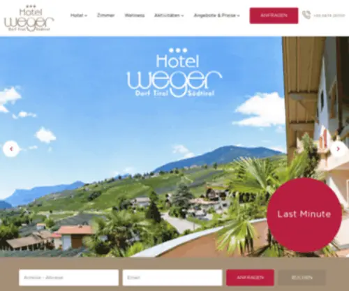 Hotelweger.com(Hotel Weger) Screenshot