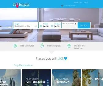 Hotelwiz.com(Cheap Hotel Rates) Screenshot