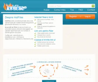 Hotfil.es(Gazduire gratuita a fisierelor tale pe mai mult de 10 servere de file hosting cu un singur click) Screenshot