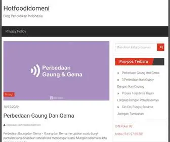 Hotfoodidomeni.com(Blog Pendidikan Indonesia) Screenshot