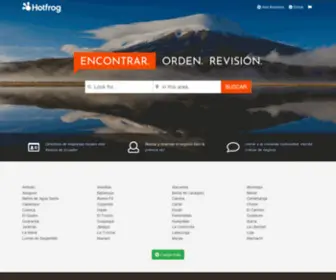 Hotfrog.ec(Bienvenido a Hotfrog) Screenshot