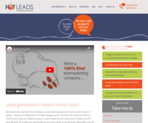 Hotleads.co.nz(Telemarketing and Lead Generation NZ and Auckland) Screenshot