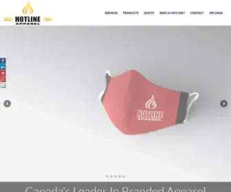 Hotlineapparel.ca(Leader In Custom Branded Apparel) Screenshot