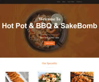 HotpotbbQsakebomb.com(Hot Pot & BBQ & SakeBomb) Screenshot