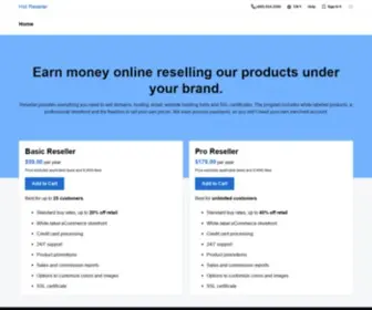 Hotreseller.com(►►) Screenshot