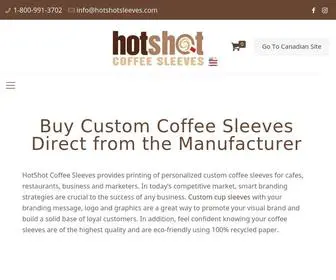 Hotshotsleeves.com(Custom Coffee Sleeves) Screenshot