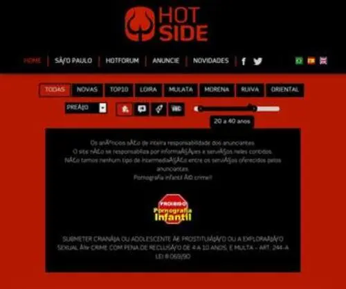 Hotside.com.br(O lado quente da Net) Screenshot