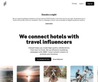 Hotspot.earth(Best tool for hotel marketing & hosts for travel influencers) Screenshot