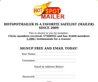 Hotspotmailer.com(Network Solutions) Screenshot