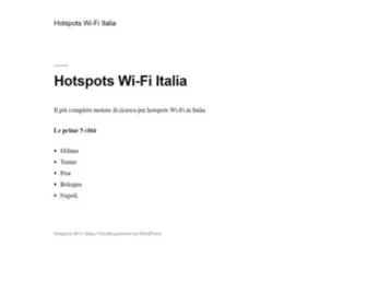 Hotspots-Wifi.it(Hotspots Wi) Screenshot