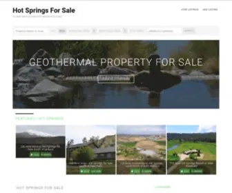 Hotspringsforsale.com(Private and Commercial Geothermal Land) Screenshot