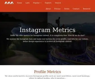 Hotsta.org(Graphixto analyze the Instagram data and make cool metrics for everyone) Screenshot