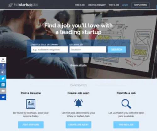 Hotstartupjobs.com(Microsoft Azure Web App) Screenshot