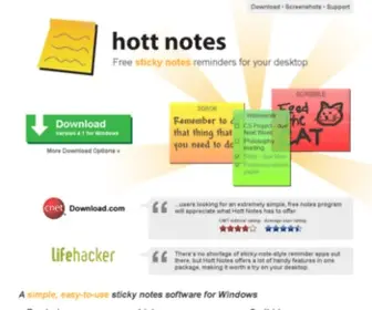 Hottnotes.com(Free sticky notes reminder program for your desktop (Windows)) Screenshot