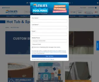 Hottubworks.com(Leslie's Pool Supplies) Screenshot