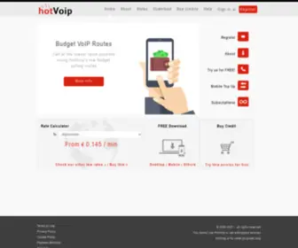 Hotvoip.com(Budget Voip rates) Screenshot