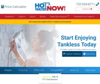 Hotwaternowco.com(Hot Water Now is Your Local Lakewood Tankless Water Heater Expert) Screenshot