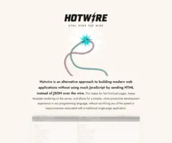 Hotwire.dev(HTML Over The Wire) Screenshot