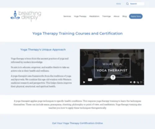 Hotyogaworkout.com(Yoga Therapy Training & Certification) Screenshot