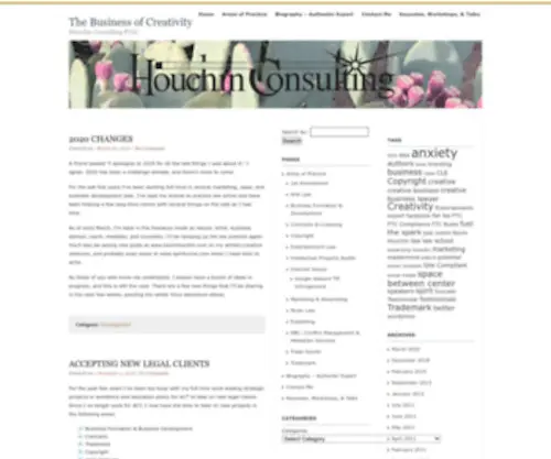 Houchinlaw.com(The Business of Creativity) Screenshot