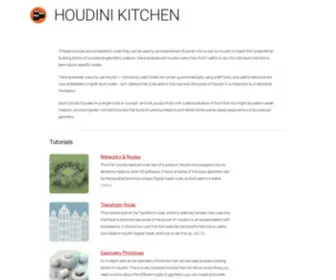 Houdinikitchen.net(Houdini Kitchen) Screenshot