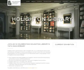 Houghton75.org(Celebrating the 75th anniversary of Houghton Library) Screenshot