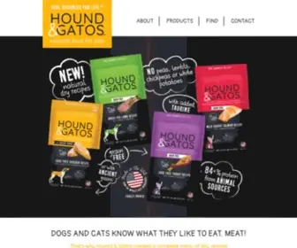 Houndgatos.com(Natural Grain Free Food for Pets) Screenshot