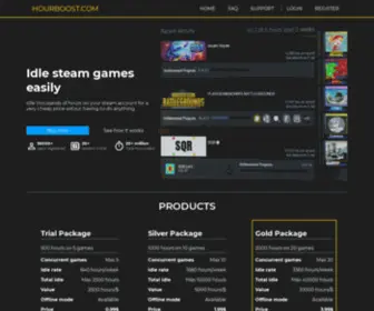 Hourboost.com(Gain thousands of Steam™ hours on your Steam™ games by letting HourBoost idle your games 24/7) Screenshot
