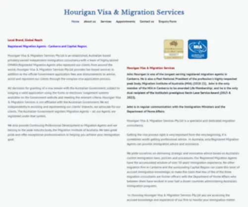 Hourigan.com.au(Hourigan Visa & Migration Services) Screenshot