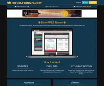 Hourly-King.com(Hourly King Bitcoin Faucet) Screenshot