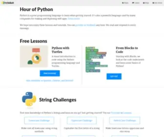 Hourofpython.com(An Hour of Python) Screenshot