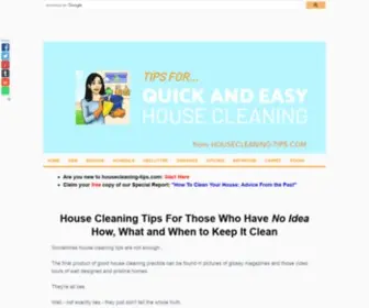 Housecleaning-Tips.com(House Cleaning Tips For The Less Informed) Screenshot