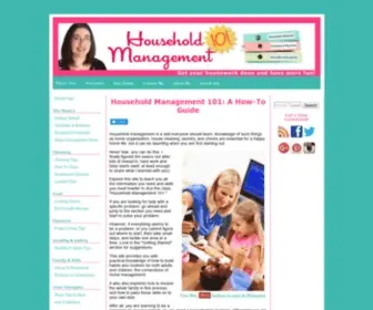 Household-Management-101.com(Learn Household Management Skills and Techniques) Screenshot