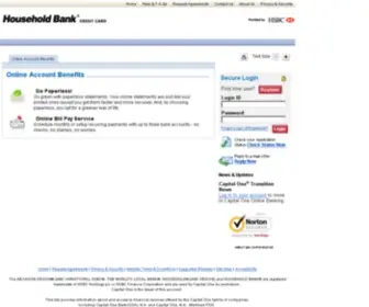 Householdbank.com(Household Bank Credit Card) Screenshot