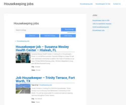 Housekeepinghelp.info(Housekeeper job) Screenshot