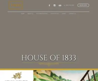 Houseof1833.com(House of 1833 Bed and Breakfast Resort) Screenshot