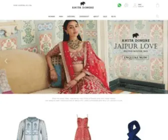 Houseofanitadongre.com(Designer Wedding Couture for Men & Women by Top Indian Fashion designer) Screenshot