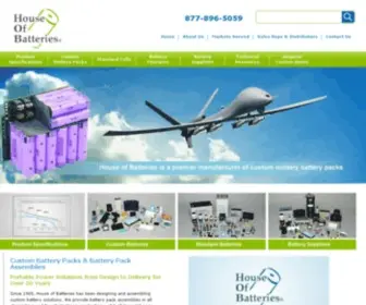 Houseofbatteries.com(Custom Battery Packs) Screenshot
