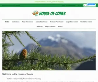 Houseofcones.com(Pine cones for sale online for crafts) Screenshot