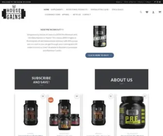 Houseofgains.com(Buy Supplements Online) Screenshot