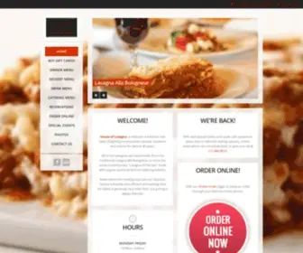 Houseoflasagnanyc.com(House of Lasagna) Screenshot