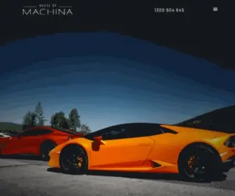 Houseofmachina.com.au(Luxury Car Hire Melbourne) Screenshot