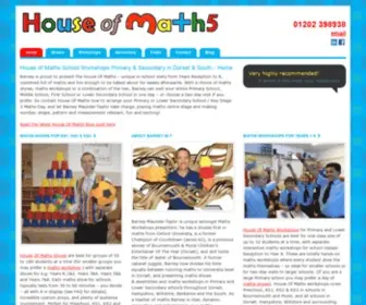 Houseofmaths.co.uk(House of Maths School Workshops Primary & Secondary in Dorset & South House of Maths School Workshops Primary & Secondary in Dorset & South) Screenshot